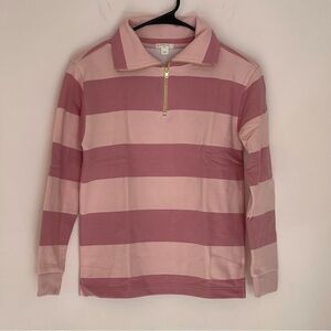 J.Crew Crewcuts Girls' printed half-zip sweatshirt in french terry size Large